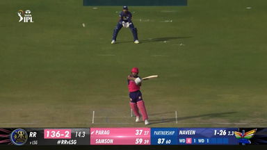 M04: RR vs LSG – Riyan Parag Six