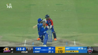 M16: DC vs MI – Rohit Sharma Six