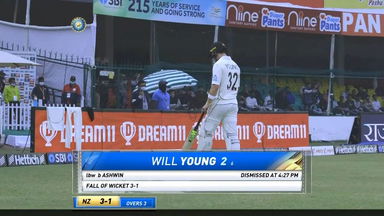 IND vs NZ 2021, 1st Test, Day 4: Will Young Wicket