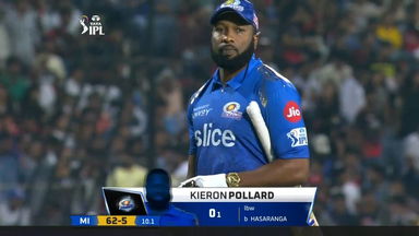 M18: RCB vs MI – Kieron Pollard Wicket