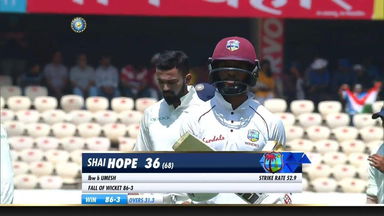 IND vs WI 2018, 2nd Test Day 1: Shai Hope Wicket
