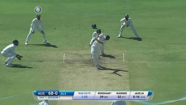 IND vs AUS 2017 - 1st Test day 1 : Matt Renshaw six