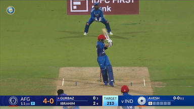 IND vs AFG 2024, 3RD T20I: Rahmanullah Gurbaz Six
