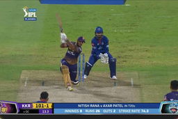 Q2: KKR vs DC – Nitish Rana Six