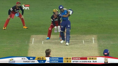 M10: RCB vs MI – Hardik Pandya Six