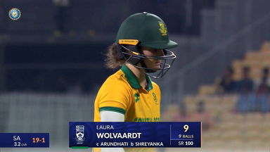 IND-W vs SA-W 2024, 3rd T20I: Laura Wolvaardt Wicket
