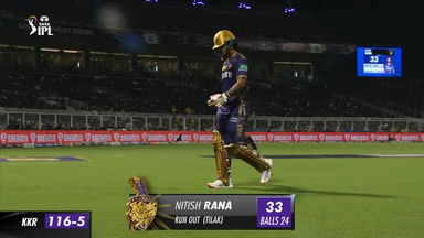 M60: KKR vs MI – Nitish Rana Wicket