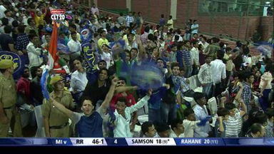 M23: RR vs MI –  Ajinkya Rahane Six