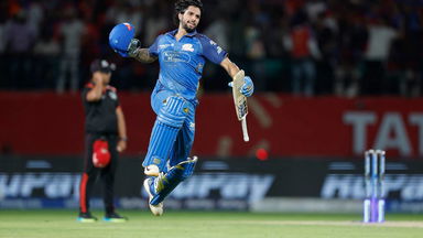Lone Warrior Tilak Varma stands tall with gritty 75*(33)