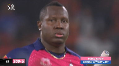 M50: SRH vs RR – Rovman Powell Wicket