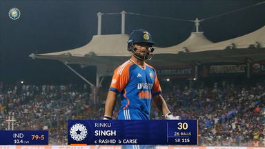 IND vs ENG 2025, 4th T20I: Rinku Singh Wicket