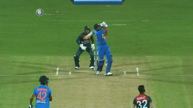 IND vs BAN 2019, 2nd T20I: Rohit Sharma Six