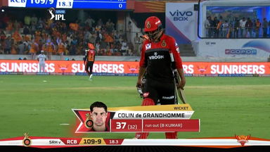 M11: SRH vs RCB – Colin de Grandhomme Wicket