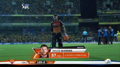 M41: CSK vs SRH – David Warner Wicket