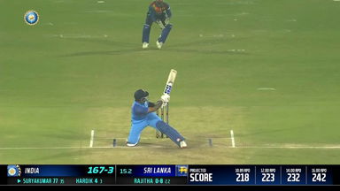 IND vs SL 2023, 3RD T20I: Suryakumar Yadav  Six