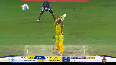 M49: CSK vs KKR – Ambati Rayudu Six