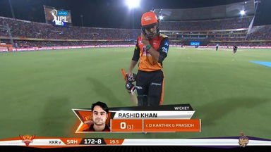 M54: SRH vs KKR – Rashid Khan Wicket