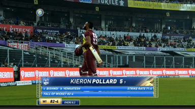 IND vs WI 2022, 3RD T20I: Kieron Pollard Wicket