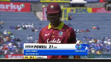 IND vs WI 2018, 3rd ODI: Kieran Powell Wicket
