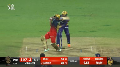 M36: RCB vs KKR – Mahipal Lomror Six