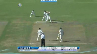 IND vs AUS 2017 - 3rd Test day 1 : Glenn Maxwell six