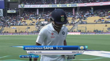 IND vs AUS 2017 - 2nd Test day 1 : W Saha Wicket