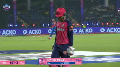 IPL 2025 M32: DC vs RR - Nitish Rana Wicket