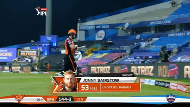 M11: DC vs SRH – Jonny Bairstow Wicket