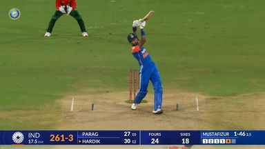 IND vs BAN 2024, 3rd T20I: Hardik Pandya Six