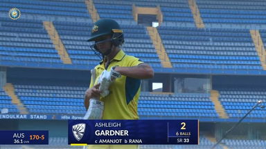 IND-W vs AUS-W 2023-24, 2nd ODI: Ashleigh Gardner Wicket