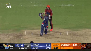 M57: SRH vs LSG  – Nicholas Pooran Six