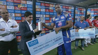 M22: KXIP vs MI  – VIVO perfect catch of the match – Kieron Pollard