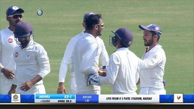 Ranji Trophy 2019-20: Gujarat vs Andhra - Fall of wickets, Andhra 1st Innings