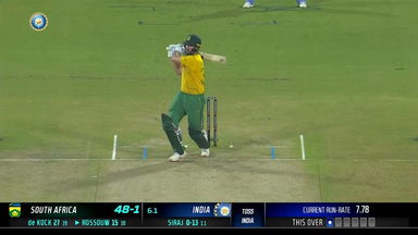 IND vs SA 2022, 3RD T20I: Rilee Rossouw  Six