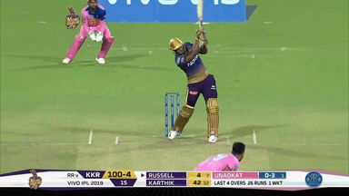 M43: KKR vs RR – Andre Russell Six
