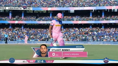 M53: DC vs RR – Stuart Binny Wicket