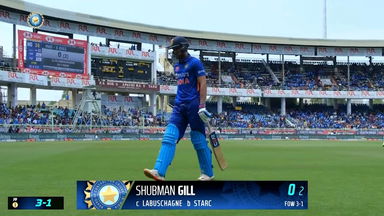 IND vs AUS 2023, 2ND ODI: Shubman Gill Wicket