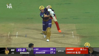 M36: RCB vs KKR – Jason Roy Six