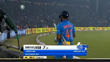 IND vs WI 2019, 3rd ODI: Shreyas Iyer Wicket