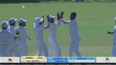 Ranji Trophy 2021-22, Mumbai v Uttar Pradesh, SF-2: Mumbai 1st Innings Fall of Wickets
