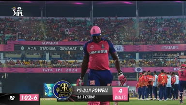 M65: RR vs PBKS – Rovman Powell Wicket