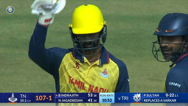 SMAT 2024 Tamil Nadu vs Tripura: Baba Indrajith top-scores for Tamil Nadu with 78(39)