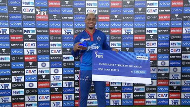 M22: DC vs RCB  – Safari Super Striker of the Match – Shimron Hetmyer
