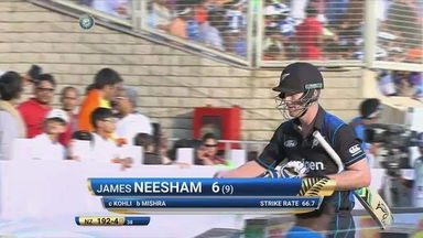 IND vs NZ 2016, 4th ODI: Jimmy Neesham Wicket