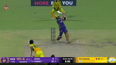 IPL 2025 M57: KKR vs CSK - Manish Pandey Six
