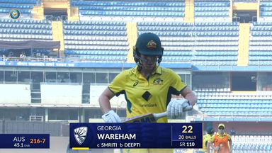 IND-W vs AUS-W 2023-24, 2nd ODI: Georgia Wareham Wicket