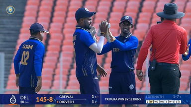 SMAT 2025, Delhi vs Tripura: Last-over heroics: Indrajit Debnath holds nerve to win it for Tripura