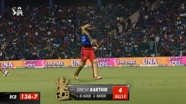 M15: RCB vs LSG – Dinesh Karthik Wicket