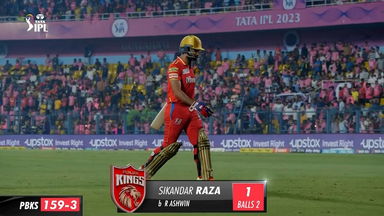M08: RR vs PBKS – Sikandar Raza Wicket