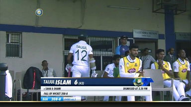 IND vs BAN 2019, 1st Test, Day 3: Taijul Islam Wicket